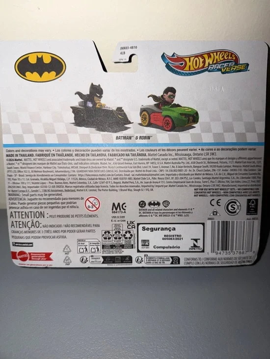 Mattel Hot Wheels Racerverse Batman & Robin Cars - Black, Green, Red, Yellow - Picture 2 of 3